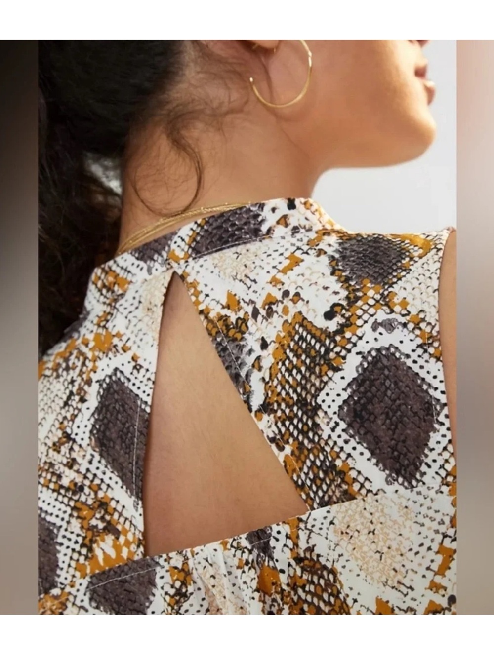 Women’s Anthropologie MAEVE snake print tiered maxi dress- Size 6 - Picture 4 of 12